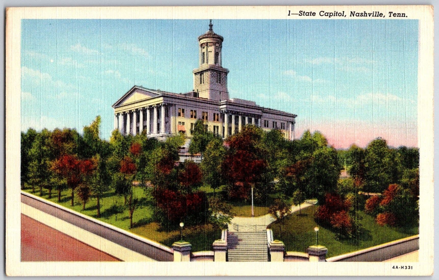STATE CAPITOL Nashville TN Linen Postcard Capitol Building