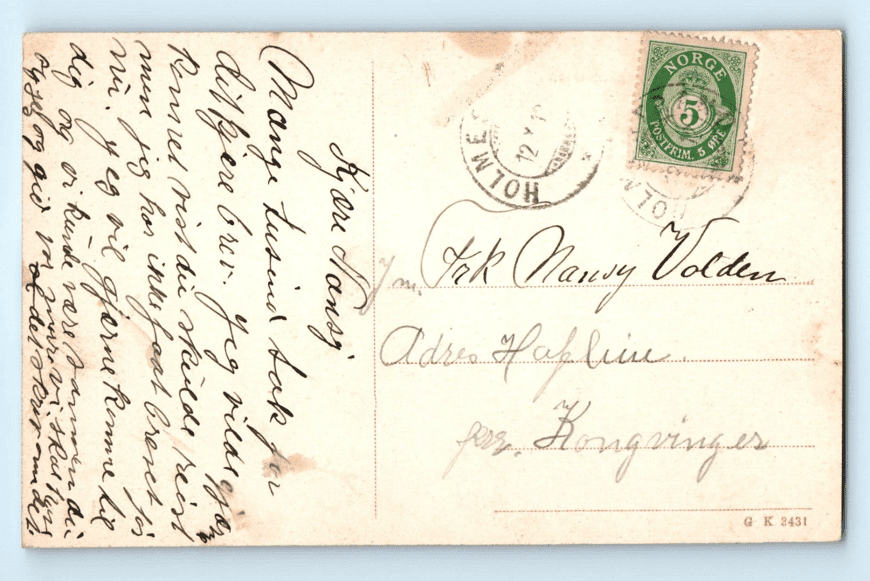 Botne Kirke Jarisberg Norwegian Lutheran State Church Lithographic Postcard