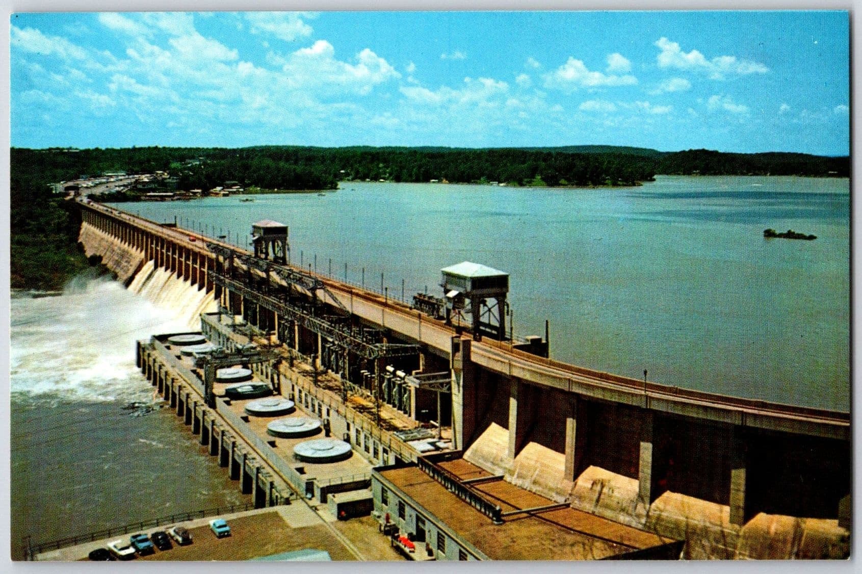 Bagnell Dam Lake of the Ozarks Osage River Missouri MO Chrome Postcard