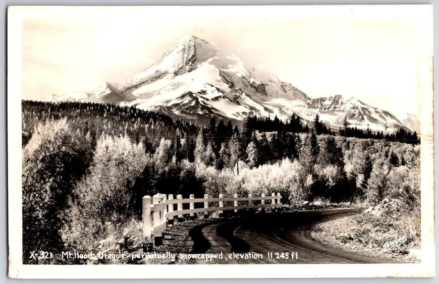 MT. HOOD Oregon Perpetually Snowcapped RPPC