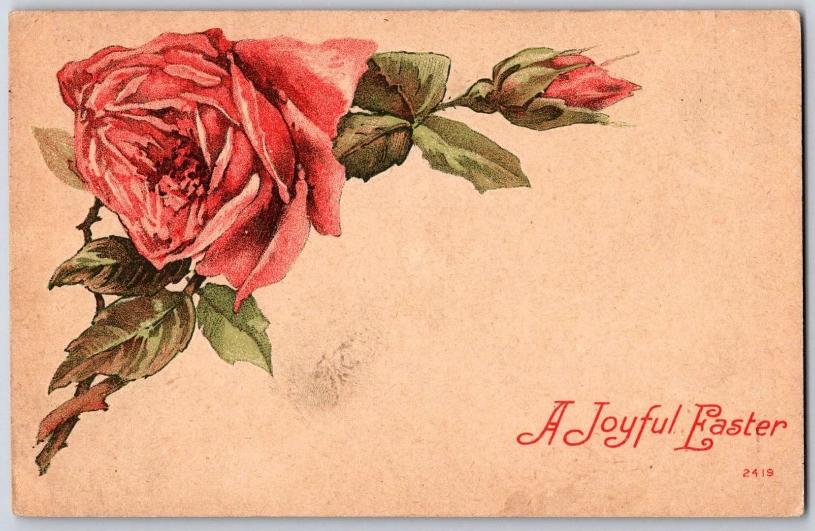 Easter Rose A Joyful Easter Greeting Divided Back Postcard