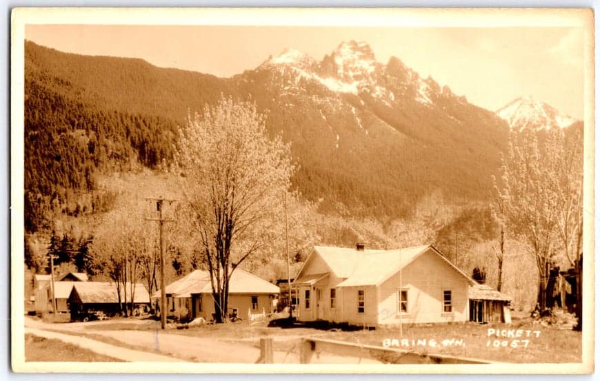 Baring Washington Street View w Baring Inn RPPC