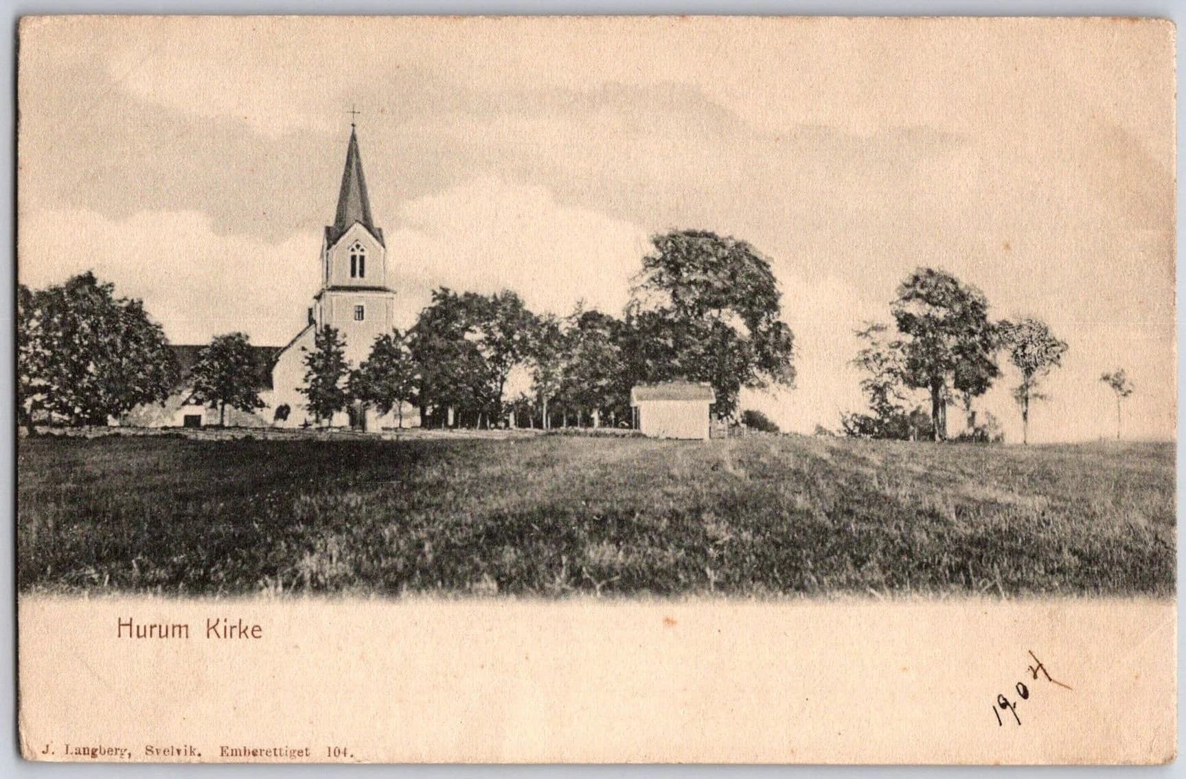Hurum Kirke Klokkarstua Buskerud Norway Medieval Church Undivided Back Postcard