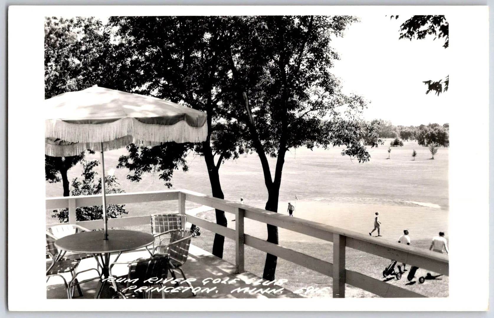 Rum River Golf Club Princeton Minnesota MN Clubhouse Terrace RPPC Postcard