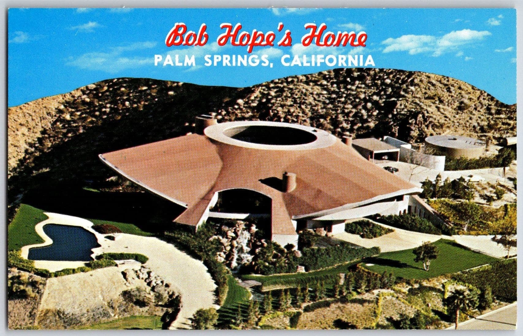 Bob Hope House John Lautner Palm Springs California CA Chrome Postcard
