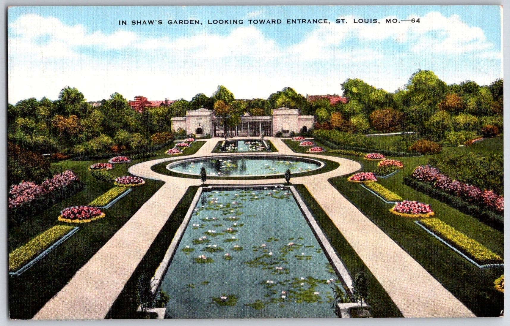 Shaw's Garden St Louis Missouri MO Linen Postcard