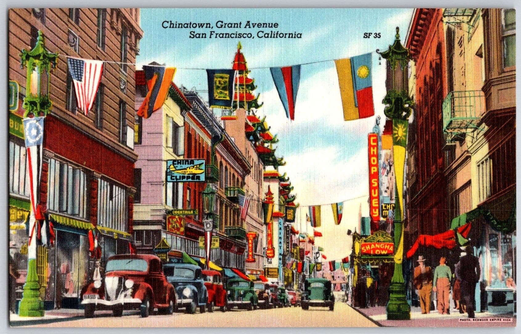 San Francisco California CA CHINATOWN Grant Avenue China Clipper Linen