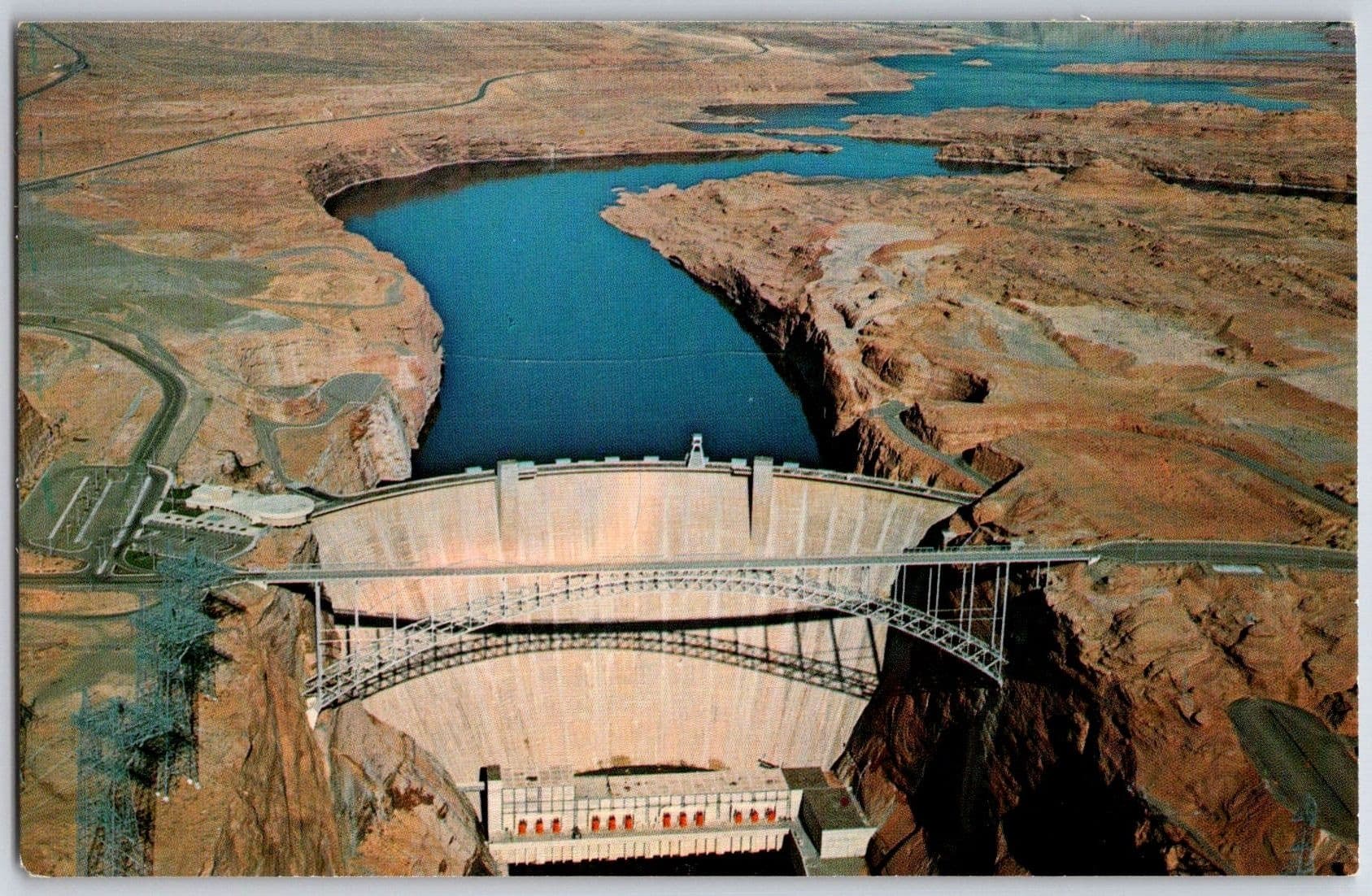 GLEN CANYON DAM Page Arizona Colorado River Lake Powell Postcard