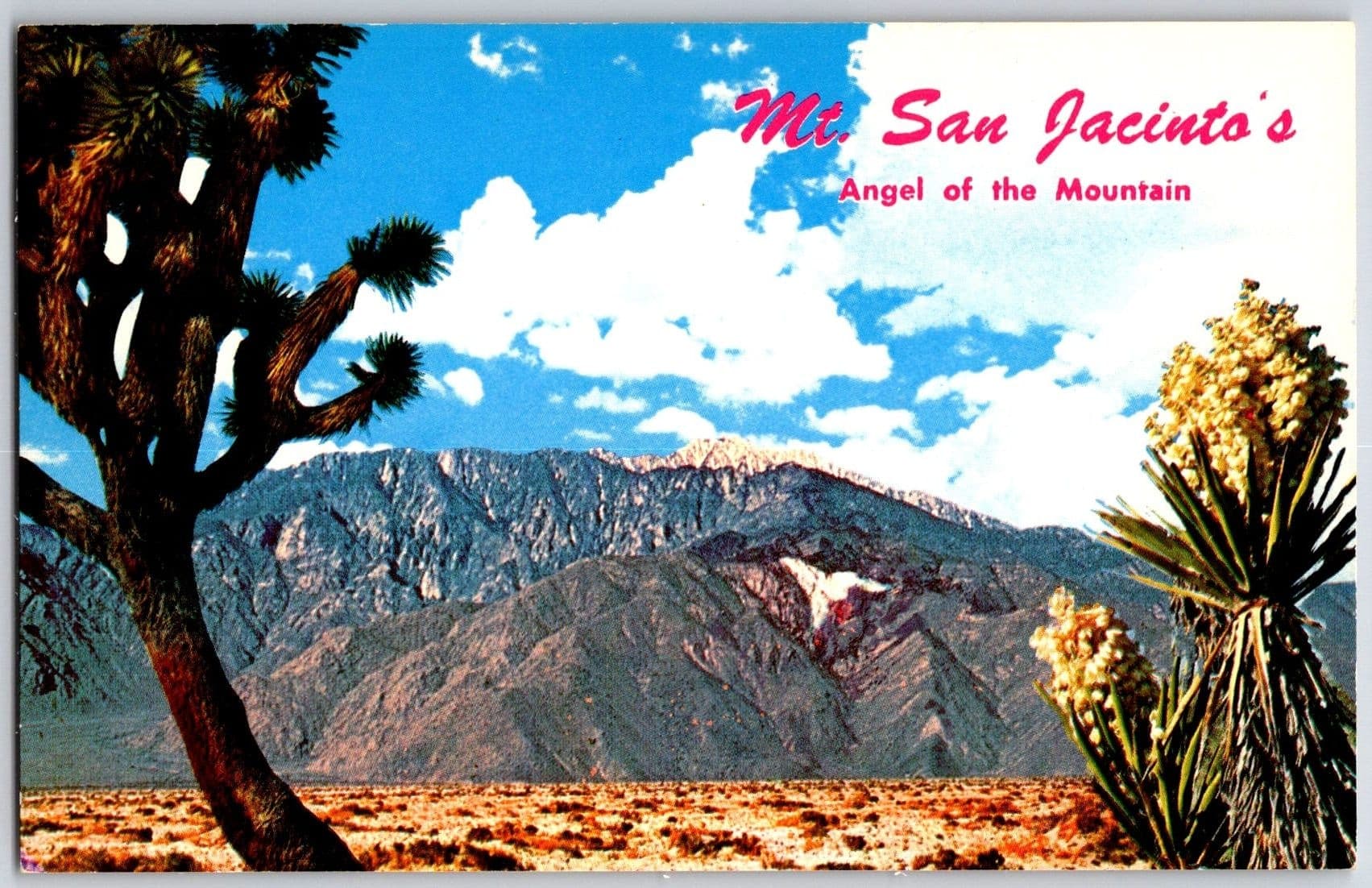 Mt San Jacinto Angel of the Mountain Desert Hot Springs CA Chrome Postcard